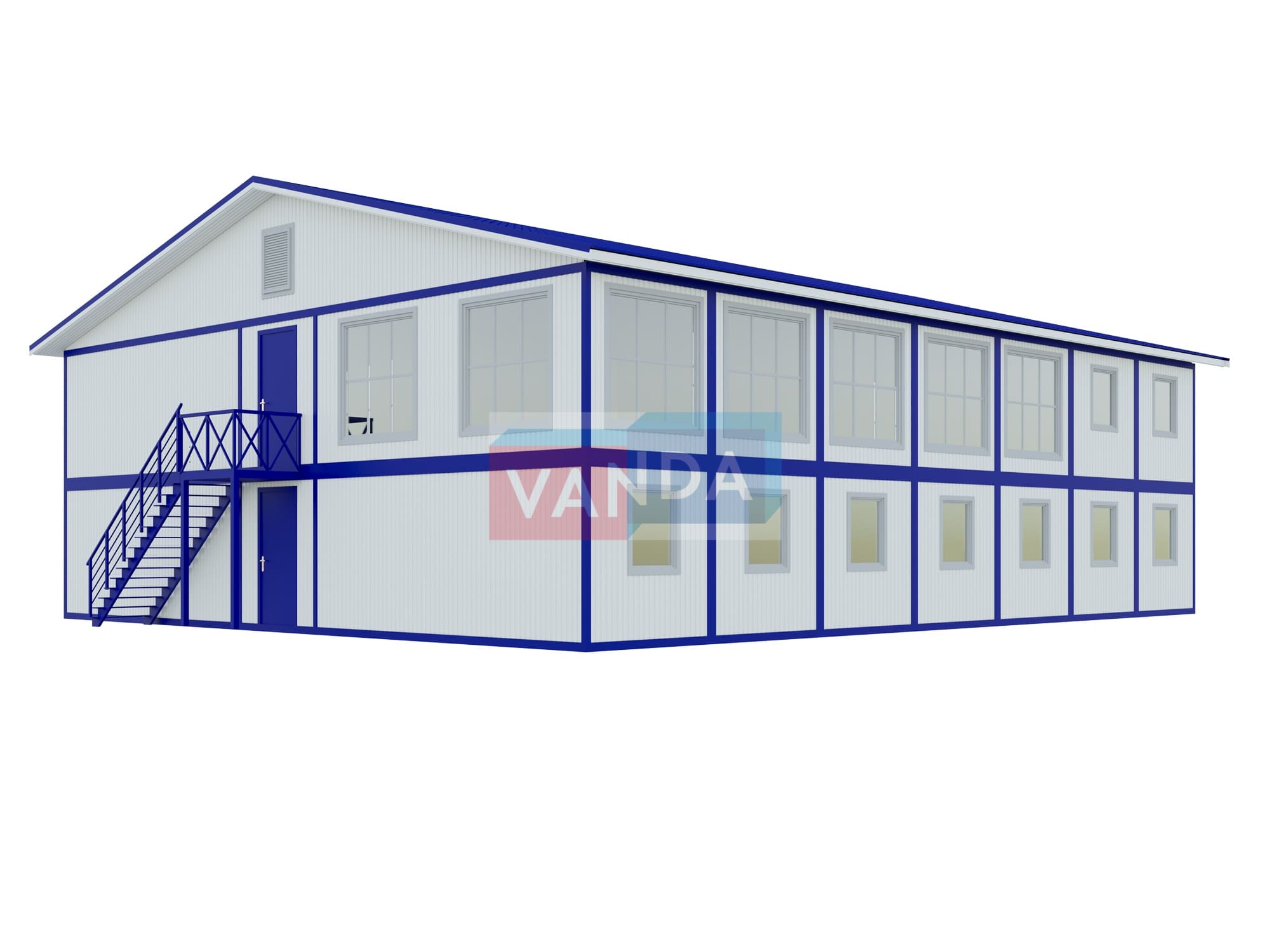 Проект офисного здания 14x16,8 Панели ПВХ